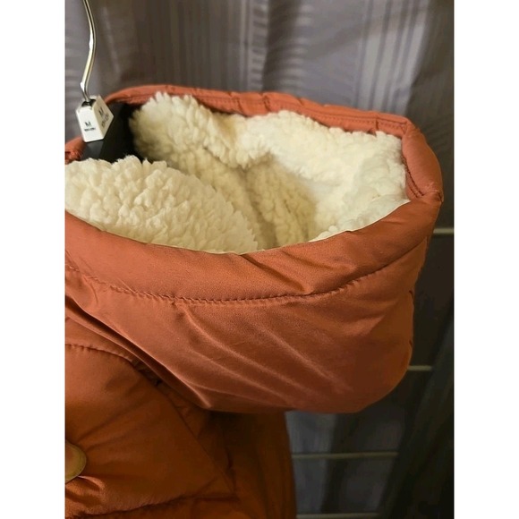 Okie Dokie Toddler Girls Pin Puffer Jacket Sherpa Hooded Coat Size 18 Months NWT - Picture 7 of 8